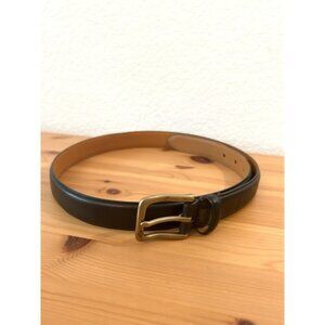 Polo Ralph Lauren Leather Logo Casual Dress Belt Black Size Mens 34 Cowhide